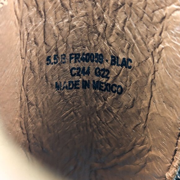 Frye Women Melissa Double Black Leather Lug Sole Chelsea Boots Size 5.5 - Picture 8 of 11